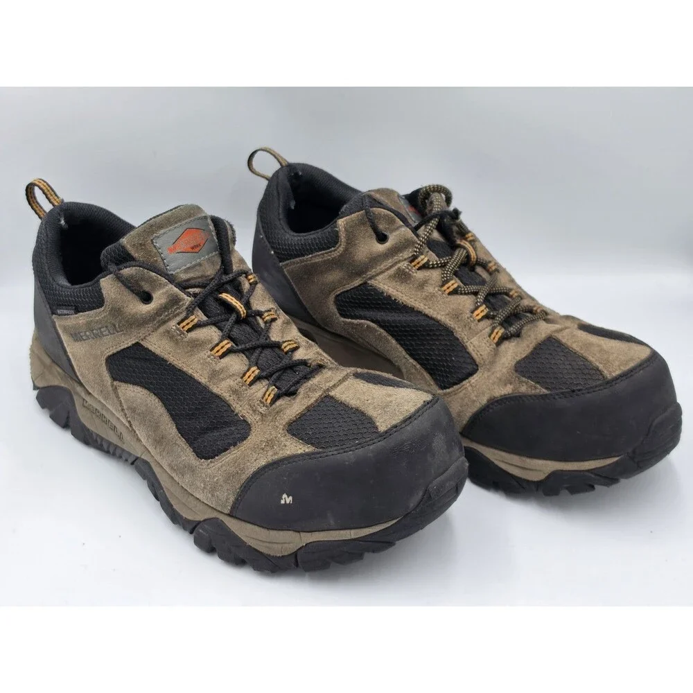 Merrell Men’s Moab Onset Waterproof Composite Toe Sneakers Boots Size 11.5 Wide